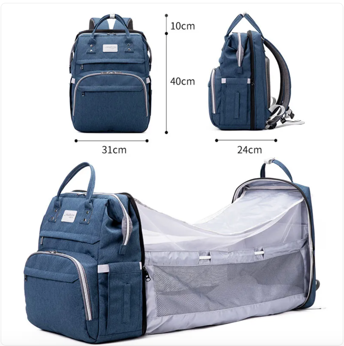 Portable Diaper Bag With Fold-Out Changing Station