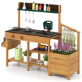 Play Kitchen for Kids Wooden Toy Kitchen Playset Pretend Mud Kitchen