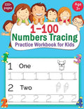 1-100 Numbers Tracing Practice Workbook for Kids - Paperback